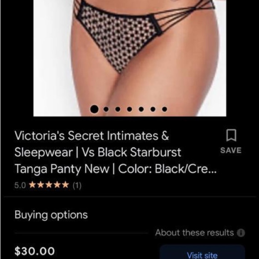 Victoria’s Secret Satin Lace Bralette Front Closure+Tanga Party Set Black/Cream. - Picture 2 of 10
